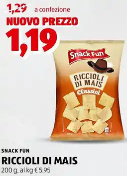 ALDI Snack fun riccioli di mais offerta