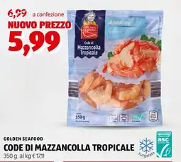 ALDI Golden seafood code di mazzancolla tropicale offerta