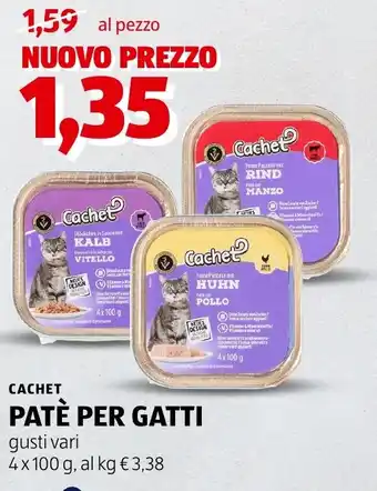 Cachet patè per gatti