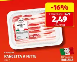 ALDI Il podere pancetta a fette offerta