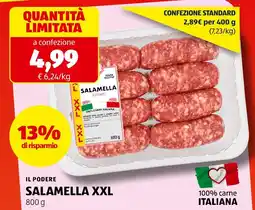 ALDI Il podere salamella XXL offerta