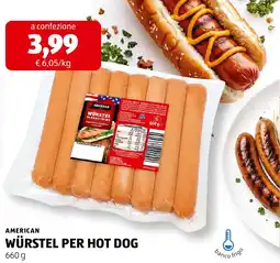 ALDI American würstel per hot dog offerta