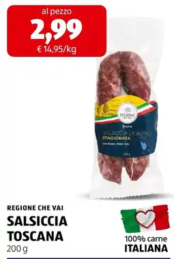 ALDI Regione che vai salsiccia toscana offerta