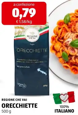 ALDI Regione che vai orecchiette offerta