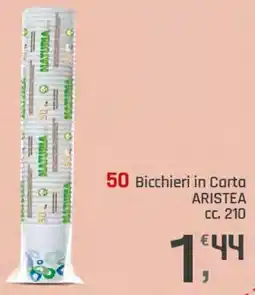 Supermercati Dok 50 Bicchieri in Carta ARISTEA offerta