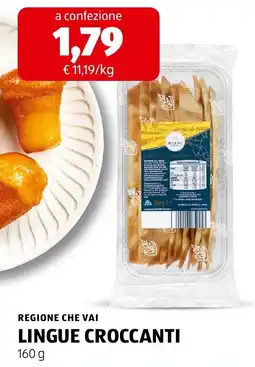 ALDI Regione che vai lingue croccanti offerta
