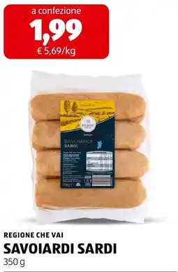 ALDI Regione che vai savoiardi sardi offerta