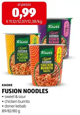 ALDI Knorr fusion noodles offerta