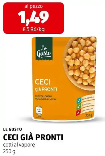 Le gusto ceci già pronti