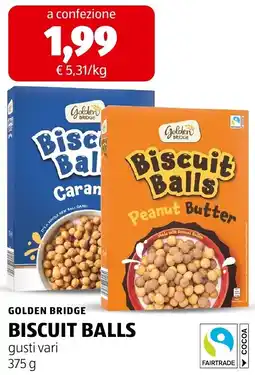 ALDI Golden bridge biscuit balls offerta