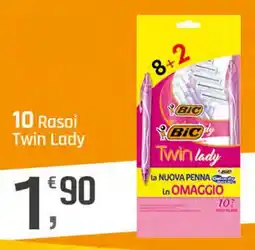 Supermercati Dok Bic 10 rasoi twin lady offerta