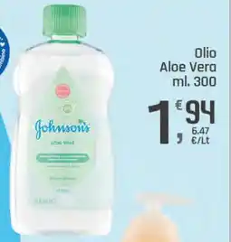 Supermercati Dok Johnson's olio aloe vera offerta