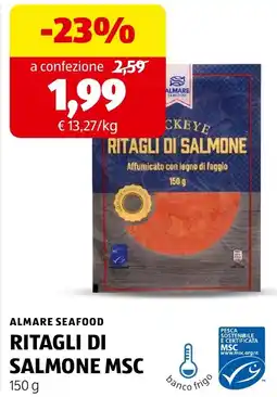 ALDI Almare seafood ritagli di salmone MSC offerta