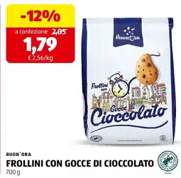 ALDI Buon'ora frollini con gocce di cioccolato offerta