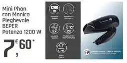 Supermercati Dok Mini phon con manico pieghevole beper potenza 1200 W offerta