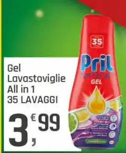 Supermercati Dok Pril gel lavastoviglie all in 1 offerta