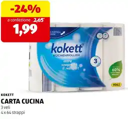 ALDI KOKETT CARTA CUCINA offerta
