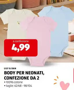 ALDI Lily & dan body per neonati offerta