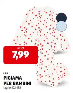 ALDI L L&D d pigiama per bambini offerta