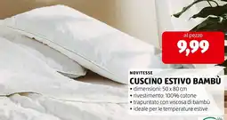 ALDI Novitesse cuscino estivo bambù offerta