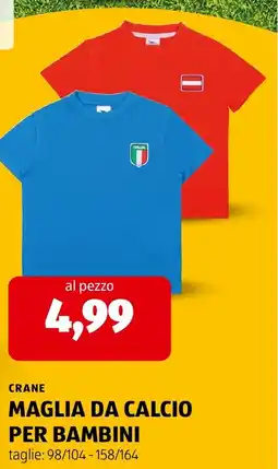 ALDI Crane maglia da calcio per bambini offerta