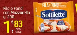 Supermercati Dok Sottilette fila e fondi con mozzarella offerta