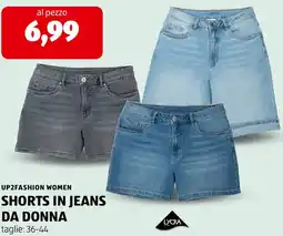 ALDI Up2fashion women shorts in jeans da donna offerta