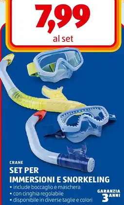 ALDI Crane set per immersioni e snorkeling offerta