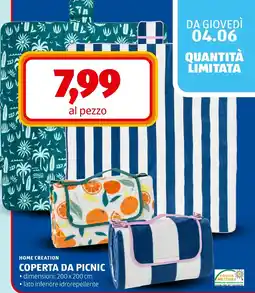 ALDI Home creation coperta da picnic offerta