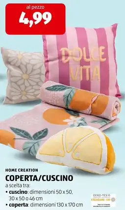 ALDI Home creation coperta/cuscino offerta