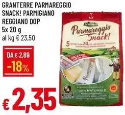 Galassia Granterre parmareggio snack! parmigiano reggiano dop offerta