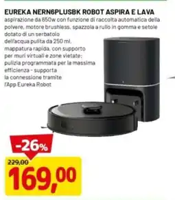DPiù EUREKA NERN6PLUSBK ROBOT ASPIRA E LAVA offerta