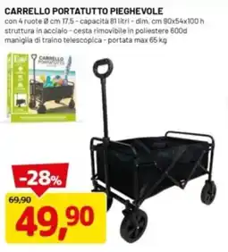 DPiù Carrello portatutto pieghevole offerta