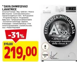 DPiù DAYA DHW812IVA3 LAVATRICE offerta