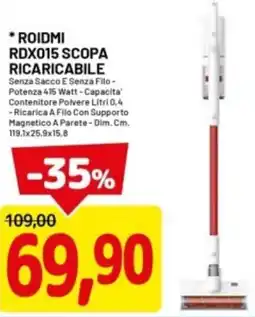 DPiù ROIDMI RDX015 SCOPA RICARICABILE offerta