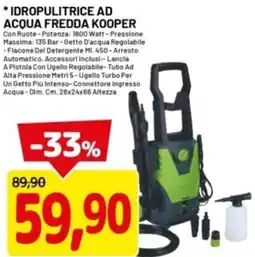 DPiù Idropulitrice ad acqua fredda KOOPER offerta
