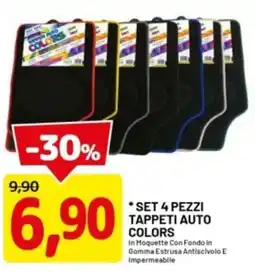 DPiù Set 4 pezzi tappeti auto COLOS offerta