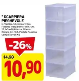 DPiù Scarpiera pieghevole offerta