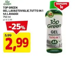 DPiù Top green gel lavastoviglie.tutto in 1 offerta