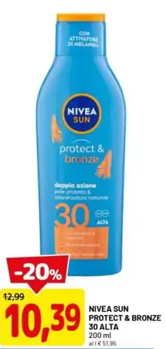 DPiù Nivea sun protect & bronze 30 alta offerta