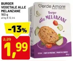 DPiù Verde amore burger vegetale alle melanzane offerta