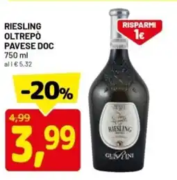 DPiù Riesling oltrepò pavese DOC offerta