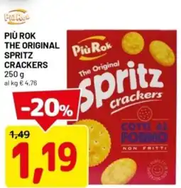 DPiù Più rok the original spritz crackers offerta