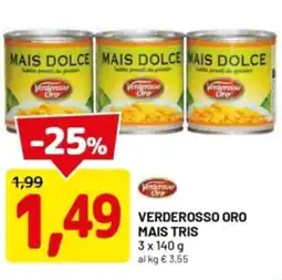 DPiù Verderosso oro mais tris offerta