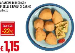 Galassia Arancini di riso con piselli e ragu' di carne offerta