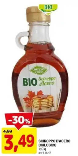 DPiù Campo valle sciroppo d'acero biologico offerta