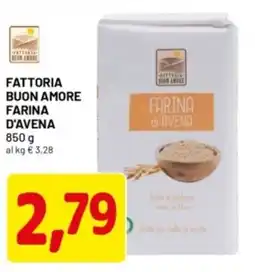 DPiù Fattoria buon amore farina d'avena offerta