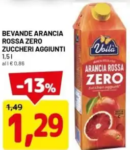 DPiù Bevande arancia rossa zero zuccheri aggiunti offerta
