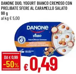 Galassia Danone duo, yogurt bianco cremoso con prelibate sfere al caramello salato offerta