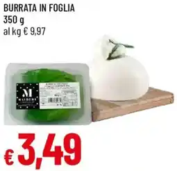 Galassia Burrata in foglia offerta